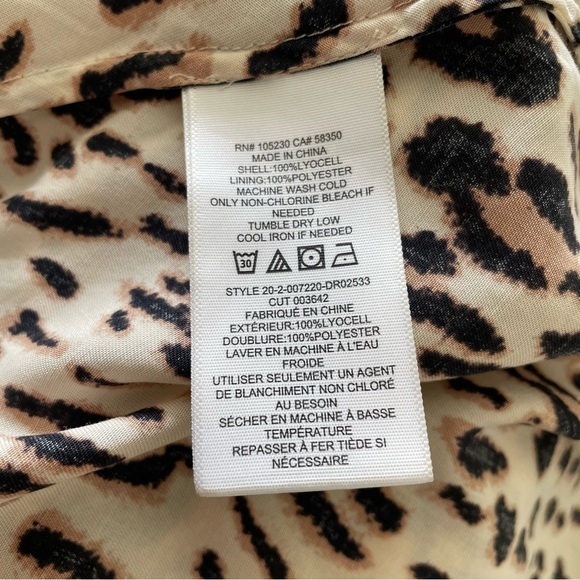 JOIE Janeil Ecru Leopard Print Lyocell Twill Sleeveless Midi Slip Dress EUC Sz 4 - Picture 9 of 11